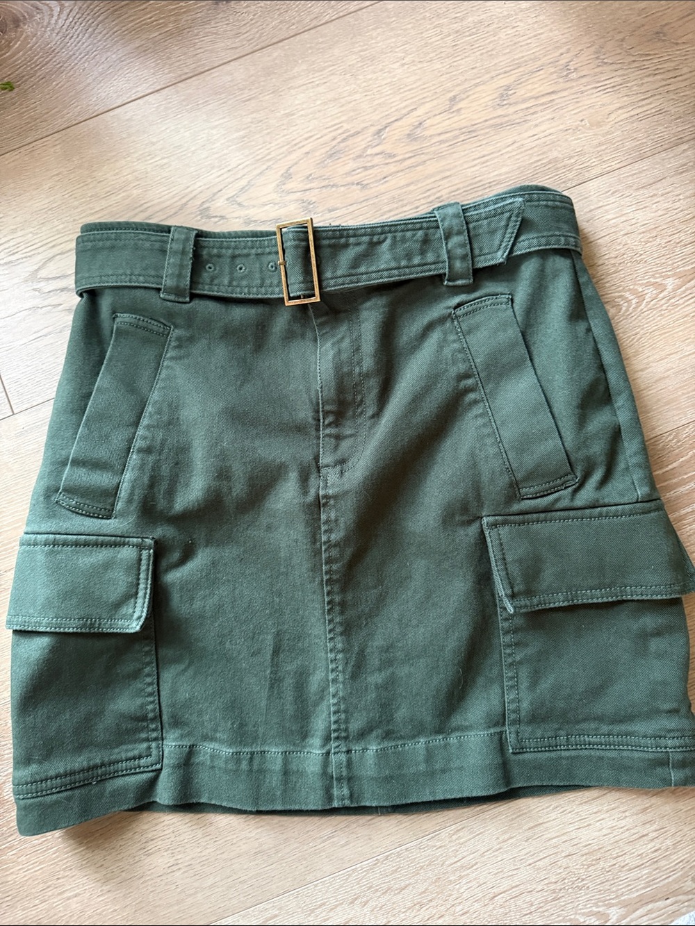 LOFT Olive Green Skirt with Belt